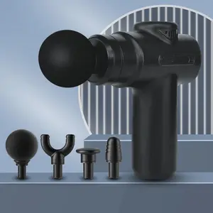 Electric Muscle Massager, Handheld Neck Back Body Massager with 4 Replacement Heads, Professional Muscle Massage Tool for Home & Travel, Gym Accessories