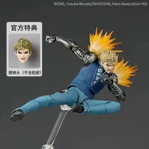 New Ko Genos Anime Action Figures Kaiyodo Revoltech Yamaguchi One Punch Man Figurine Joint Movable Model Statue Toys Gifts
