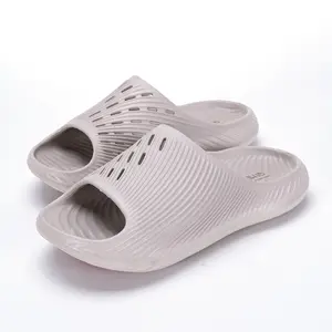 QIMEIJIA Women's Non-Slip EVA Massage Slides, Comfy Breathable Cutout Shoe with Ergonomic Silent Wear-Resistant Sole, Lightweight Slippers with Water Escape Holes & Reflexology Footbed, Indoor Bathroom Beach Use All Seasons