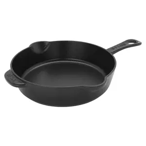 STAUB Enameled Cast Iron Skillet, 8.5-inch Traditional Deep Dish, Made in France
