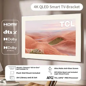 TCL A300W NXT Frame 55", 65", 75", 85" QLED 4K Smart TV With Stand (Ultra-Slim Modern Design) – 350+ Artworks, Dolby Atmos, 12-Month CPS Protection & UAX HDMI Cable Streaming Kit