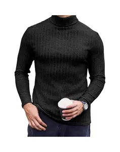 Coofandy B Men Turtleneck Shirts Lightweight Long Sleeve T Shirt Ribbed Thermal Tops Baselayer Pullover Clothing Menswear Knitwear Soft