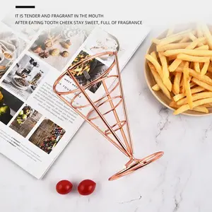 Creative Iron Art Snack Basket, Mini Fryer Basket, Biscuit Holder, Chicken Fries Tray, Bread Basket, Snack Plate, 1/2 Pieces