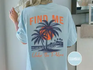 Comfort Colors Beach Summer Tropical T-shirt Comfort Colors Back Design Beachwear Island Distressed Vintage Style Beachy Tee, Summer T-shirt Full Colors, Casual Tee