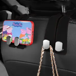 Car Seat Back Storage Hook - 1 Count PU Leather Hidden Hook, Multipurpose & Durable Car Interior Accessory