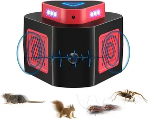 Ultrasonic Mouse Repellent Plug In  360° Pest Control | 4 Modes + Flash Light | Fast Rodent & Mice Eliminator for Home, Garage, Attic, Basement electronic pest repellent snake