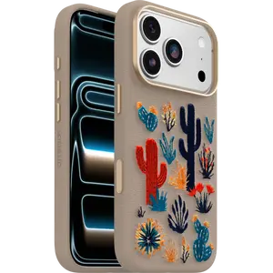 OtterBox iPhone 17 Pro Case Symmetry Series Cactus Leather Embroidery