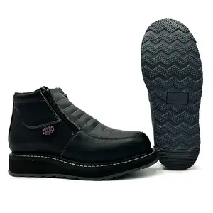 White Wolf Black Double Zipper  Boot Double Density Goodyear Welt Sole Slip Resistant Ankle WW-980 Walking Shoes Leather Comfort Footwear boots for work