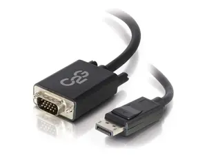 C2G 54332 DisplayPort Male to VGA Male Active Adapter Cable, TAA Compliant, Black (6 Feet, 1.82 Meters)