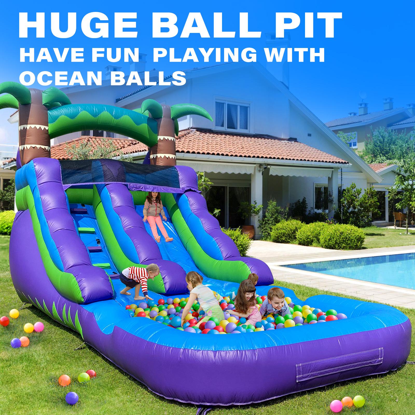 Commercial Grade Water Slide 100% PVC  Inflatable Water Slide with Splash Pool Playground Outdoor Kids Adult Summer Water Play Commercial Rental Equipment Summer Fun