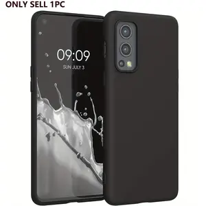 Mobile Phone Case For OnePlus Nord 2 5G, Slim Shockproof Flexible Black Matt Soft Silicone Protective Phone Case Cover
