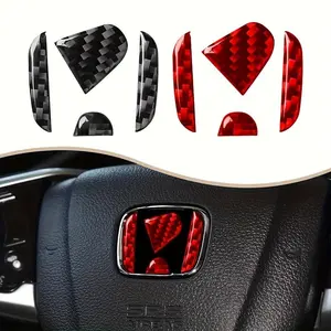 2015-2022 Honda Series Carbon Fiber Decal Steering Wheel Logo Trim