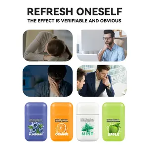 Dual-Hole Nasal Inhaler, Fresh Scent, Soothing Scents, Portable Design, Lightweight, 1.8ML/0.06oz, Perfect Holiday Gift, Ideal for Driving Drowsiness, Work Fatigue, Class Sleepiness