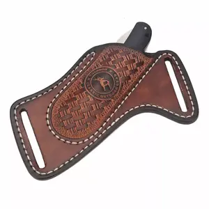 Tourbon Leather Folding Blade Knife Sheath Belt Pouch EDC Tools Pocket Camping