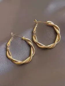 Women's Geometric Twisted Earrings, Unique Design Daily Commute Fashion Jewelry, Versatile Simple Classic Ear Cuffs for Women