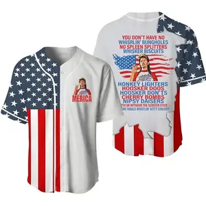 Funny Joe Dirt Inspired Baseball Jersey Patriotic July 4 Shirt