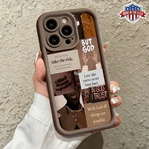 Artistic Inspirational Quote Collage Pattern Case for iPhone 17 16 15 14 Pro Max 13 12 11 XR XS Plus Air Slim Shockproof Anti Drop Protective Lightweight TPU Cover