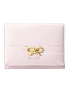 Women's Cute Bow Decor Trifold Wallet, Fashionable PU Leather Wallet with ID Window & Multi Card Slots for Women & Girls, Casual Trendy Versatile High-quality Daily Wallet, Bow Purse, Christmas Gifts For GF, Wallets Women