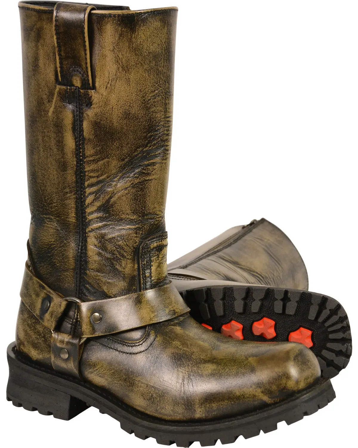 Milwaukee Leather Men's Men'S Waterproof 11" Harness Boot Square Toe - Mbm9005w