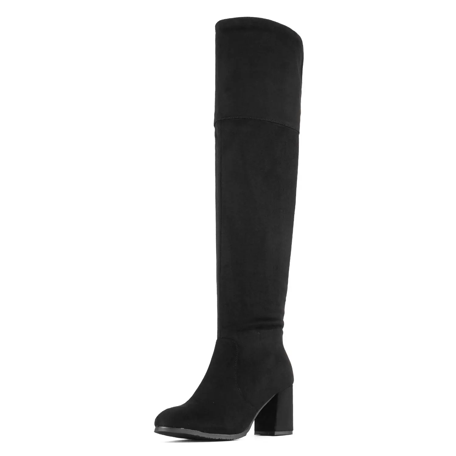 DREAM PAIRS Women's Classic Block Heel Over-The-Knee Boot - Women's Fashion High Heel Shoe for Summer