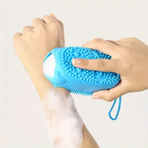 Double-Sided Silicone Bath Brush for Exfoliation and Skin Cleansing - Soft and Gentle Massage for A Refreshed Skin - Bathroom Accessories
