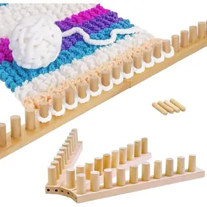 Hand-Knitting Loom 34 Inches, Handcrafted, for Knitting Blankets, Scarves, and More