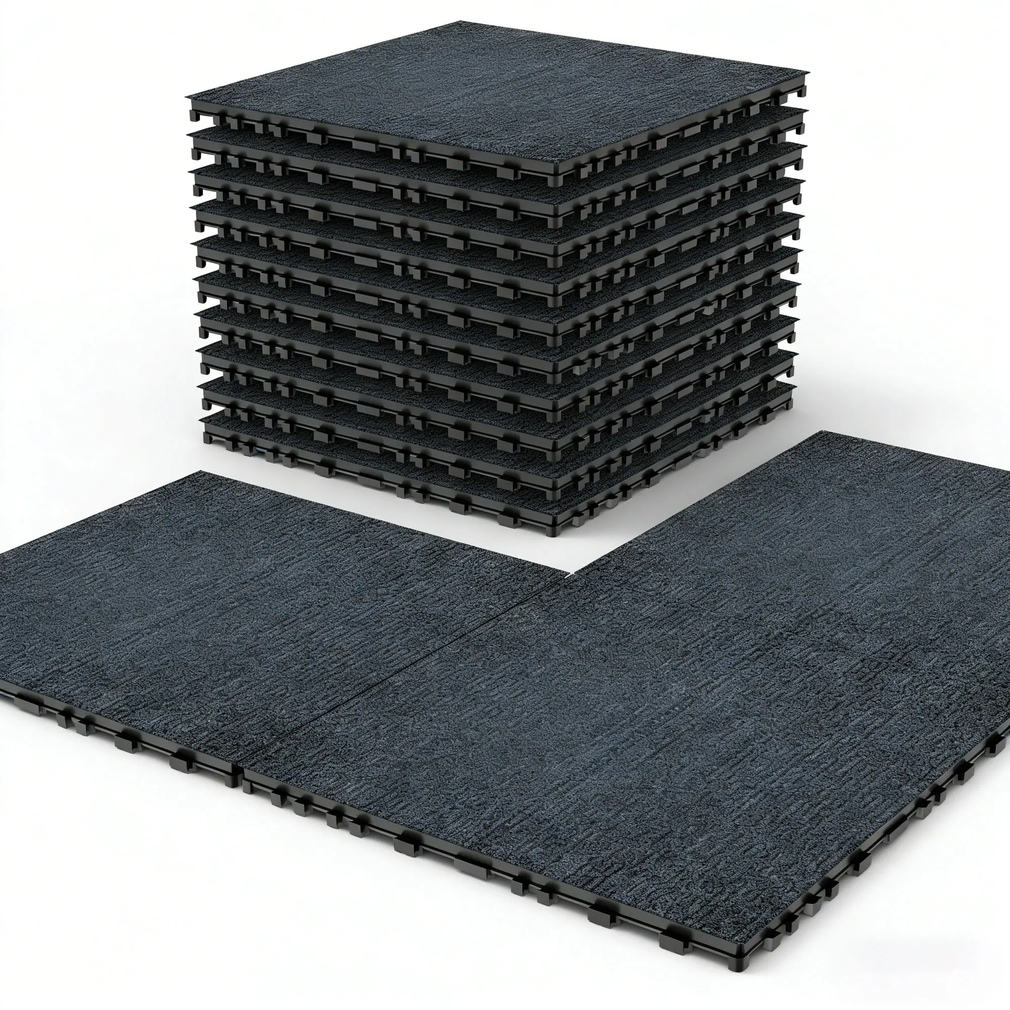 36 Pcs 12x12 in High-Density Polyethylene (HDPE) Interlocking Flooring Tiles, Anti-Slip Grip, Easy Snap Connection, Efficient Drainage, Waterproof Marble Look Plastic Board Flooring for Toddlers, Gardens, Outdoor Flooring