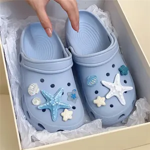 9pcs Shoe Charms Starfish Shell Cave Shoe Buckle DIY Accessories Button Shoe decoration