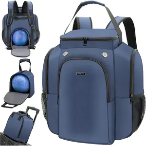 2-Ball Bowling Backpack with Shoe Storage - Heavy Duty Padded Durable Travel Bag for Bowling Equipment Storage