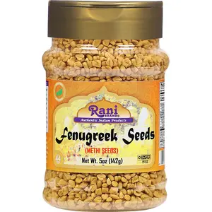 Rani Fenugreek (Methi) Seeds Whole 5oz (141g) PET Jar, Trigonella foenum graecum ~ All Natural | Vegan | Gluten Friendly | Non-GMO | Kosher