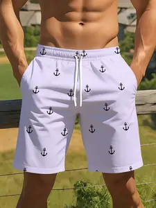 Summer Printed Five-Point Shorts Men's Seaside Vacation Travel Quick Dry Beach Shorts