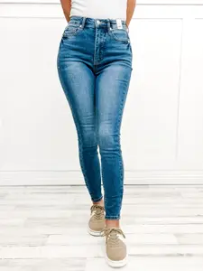 Judy Blue "REESE" High Rise Tummy Control No Distressing Skinny Denim Jeans