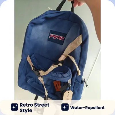 jansport backpack chest strap Navy Agave along with side compression straps to adjust the fit JanSport BackPack - Right Pack
