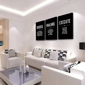 3pcs Canvas Wall Art, Inspirational Quotes Office Wall Decor, Poster Print Home Decoration, Frameless Wall Murals