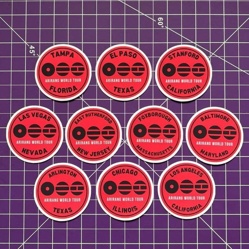 ARIRANG City Sticker Packs - Pack of 10, 2 Inch, Matte
