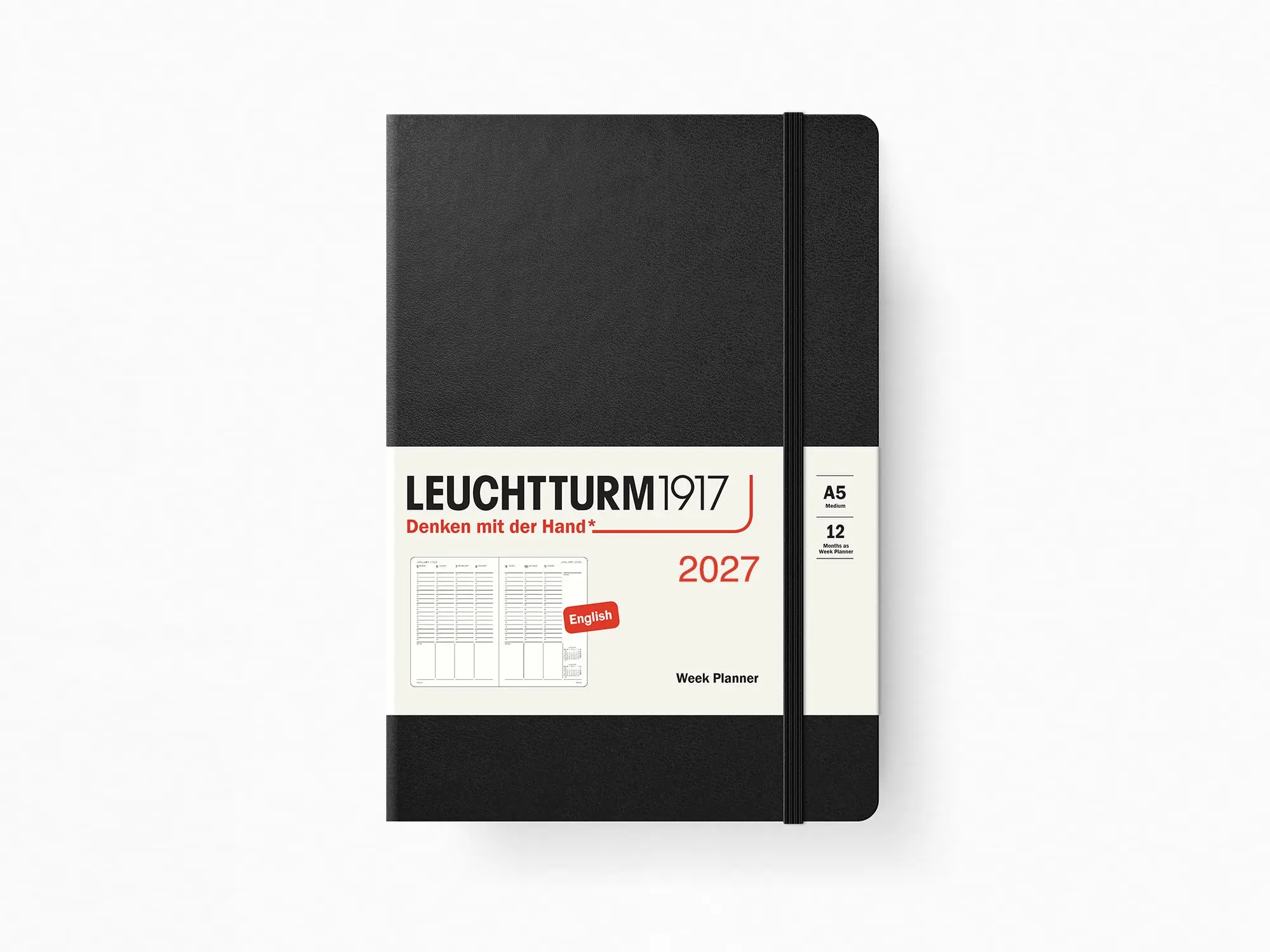 2027 Leuchtturm 1917 Week Planner - BLACK