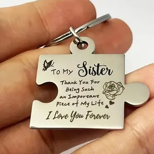 1PCS Sisters Keychain Appreciation Gifts Inspirational Elephant Keychain Thank You Keyring For Teacher Volunteer Employee Coach Nurse Gifts For Women Men Christmas, Halloween, Valentine's Day, Boy And Girlfriend Gifts