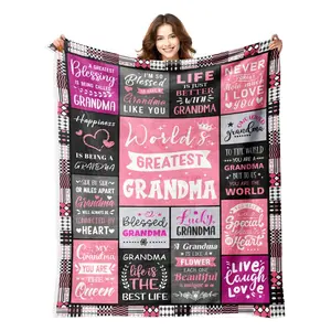Gifts for Grandma, Grandma Birthday Gifts, Best Grandma Ever Gifts, Mothers Day Christmas Birthday Gifts for Grandma, Grandma Blanket 50X60