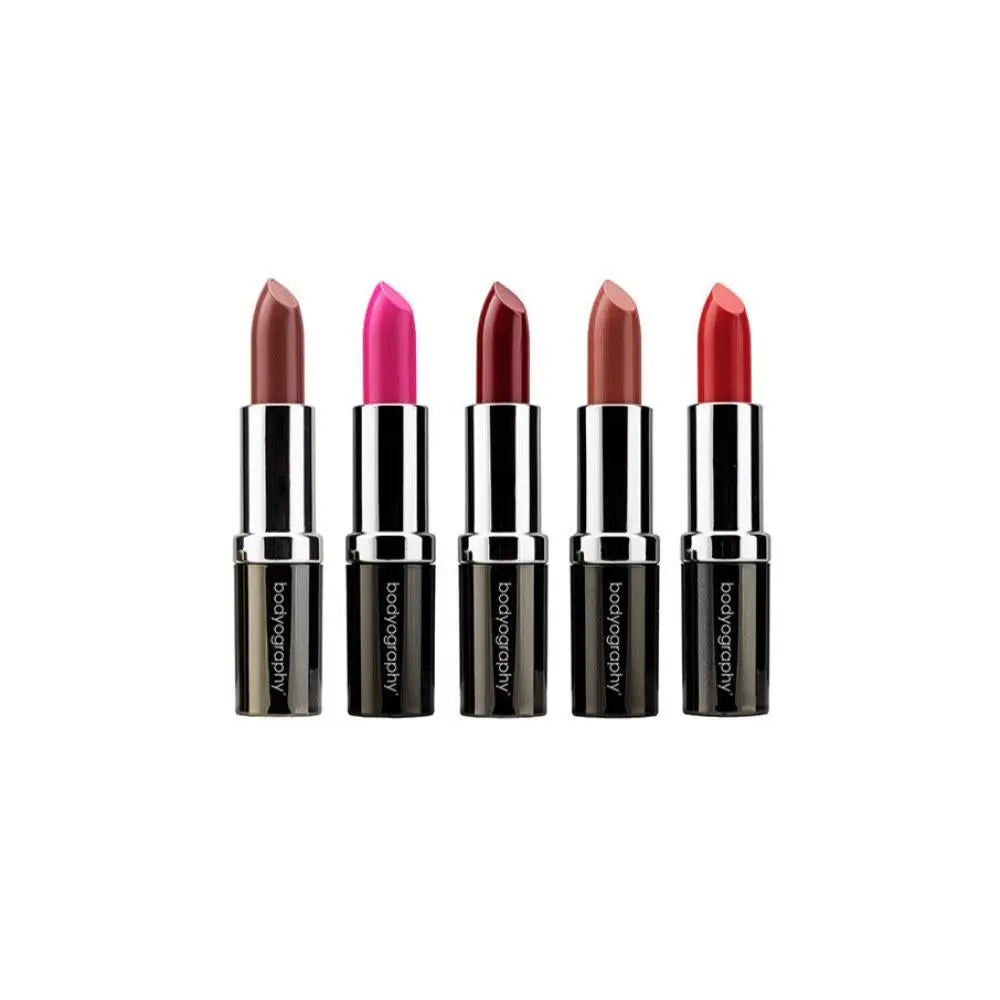 Bodyography Moisturizing Lipstick - Aloe Vera Infused Cosmetic with Long-Lasting Rich Color, Glossy High-Shine Shimmer Finish, Mineral Pigments, Paraben-Free, Gluten-Free, Hydrating Lipgloss