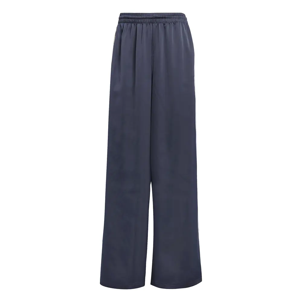 adidas Womens Adicolor Satin Wide Leg Pants Casual - Blue