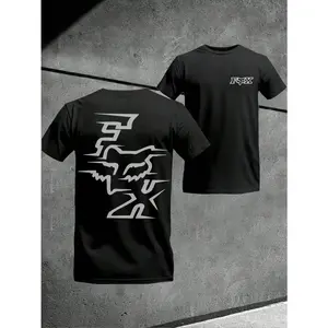 FOX Pattern Men's Retro Style Pure Cotton Fun Round Neck T-Shirt, Retro Style T-Shirt, All Season Pullover, Autumn And Winter, Party Occasions, Valentine's Day, Men's, Valentine's Day