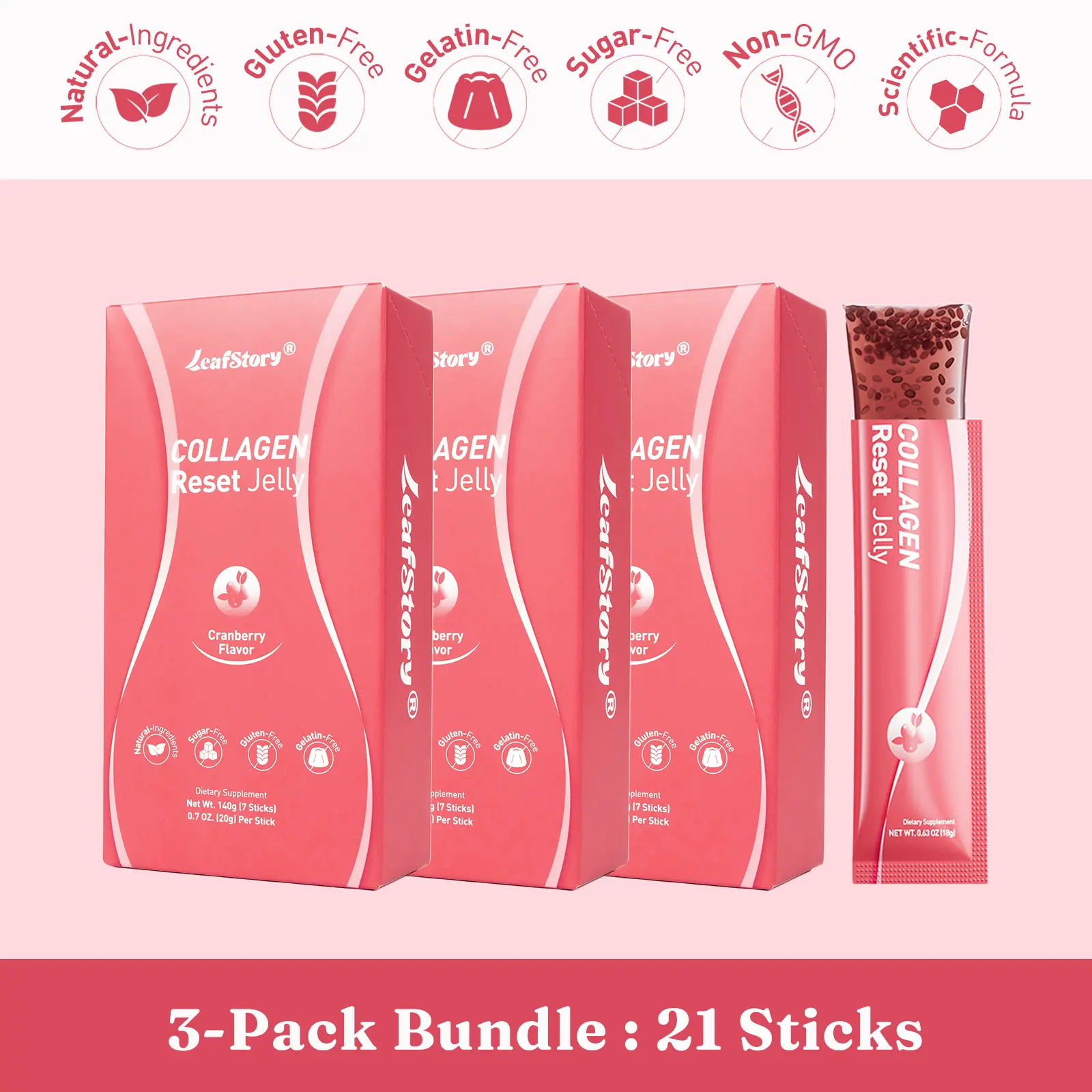 3 pack of Collagen Reset Jelly (3*7 Sticks)