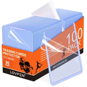 2026 Upgraded 2000 35PT Toploads for Cards & 2000 Penny Sleeves with Double-Sided Protective Film Hard Plastic Card Holders 3x4 Baseball Card Protectors for TCG Sports Football Collectible Cards