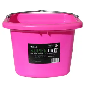 SuperTuff Heavy Duty Horse Water Bucket 5 Gallon Made in USA Horse Livestock Feeder Tough Farm Bucket Lifetime Warranty