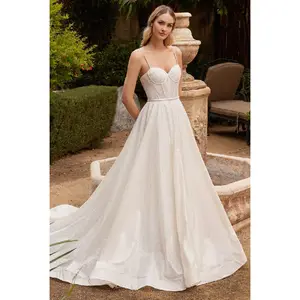 Glitter Bodice Wedding Ball Gown