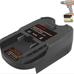 Lithium Battery Converter, 1 Count 18V Replacement Converter for DEWALT 18V Or 20V Lithium Battery & Milwaukee 18V Lithium Battery(Converter Only) Lithium Ion Replacement