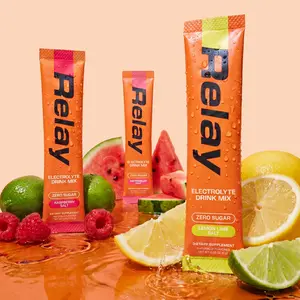 Relay Zero Sugar Electrolyte Drink Mix - Mineral Sea Salt Hydration Powder Packets | Variety Pack | 3 Sticks