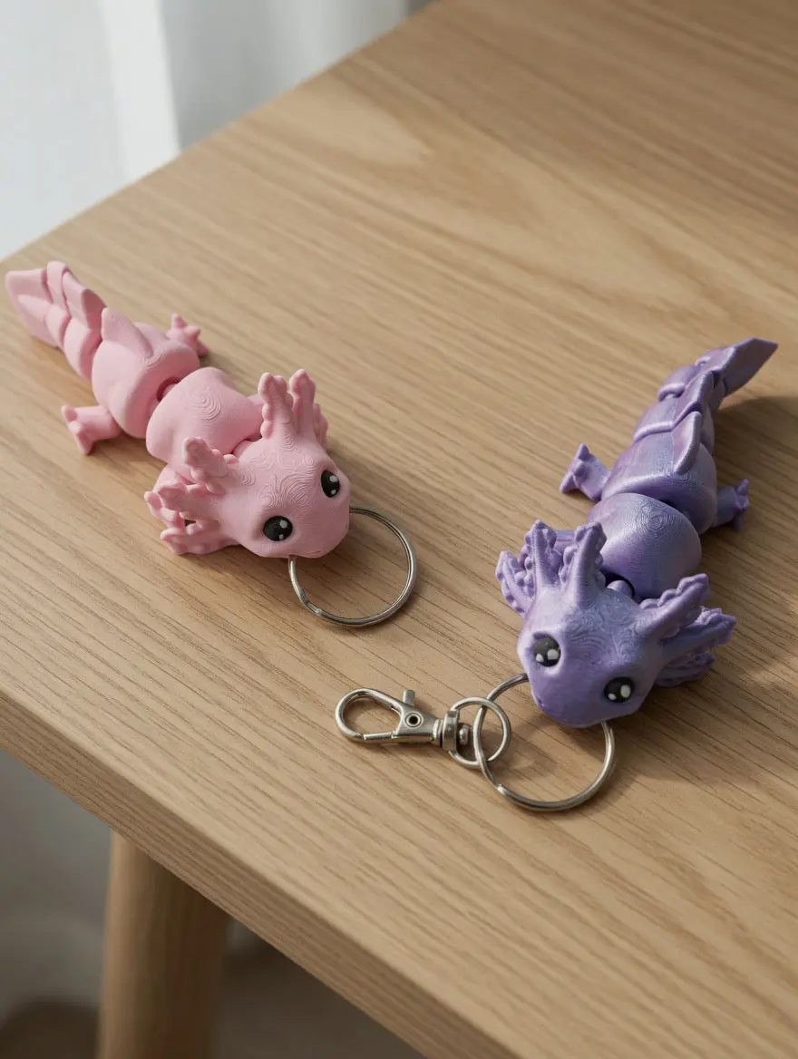 Axolotl Keychain