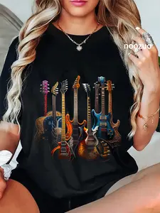 100% Cotton Unisex Guitars guitarists gift T-Shirt Guitar musician electric guitars player gifts