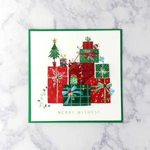 Stacked Presents Christmas Card